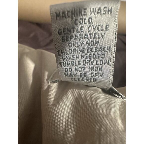 Chico's Metallic Shimmer Utility Jacket Womens Sz 2 (L) Champagne Hooded Hidden - Picture 7 of 15